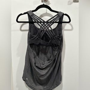 Lululemon open back criss cross bra top size 4